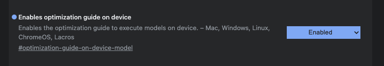 Enables optimization guide on device