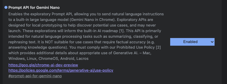 Prompt API for Gemini Nano